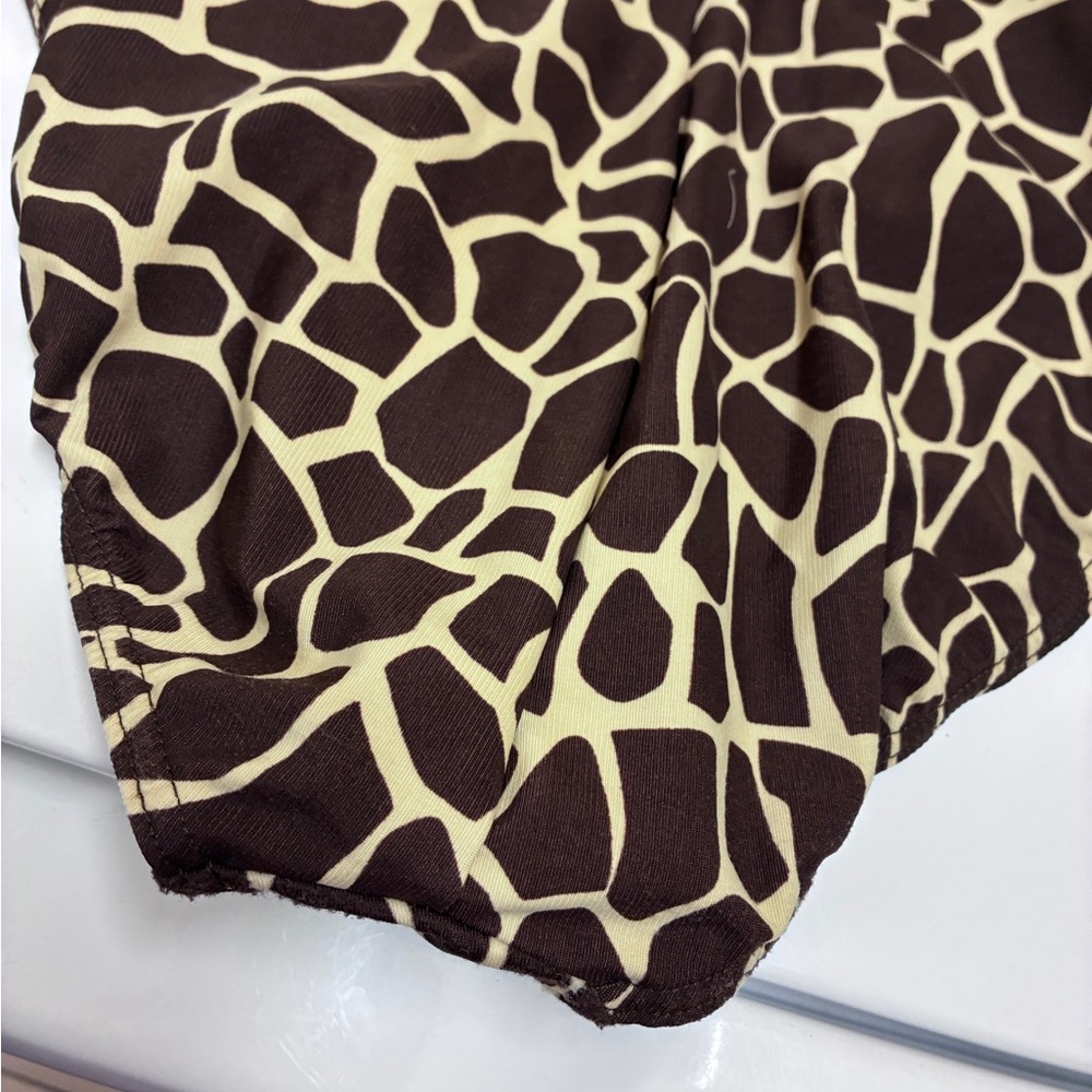 Miraclesuit Brown And White Patterned Swimsuit - image 3